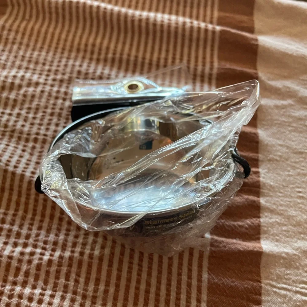 New stainless steel attach to crate water bowl
